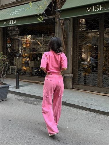 Arka Cep Detay Yikamalı Takım