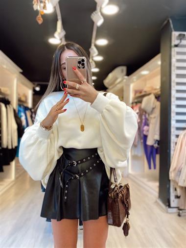 Balloon Sleeve Oversize Sweater