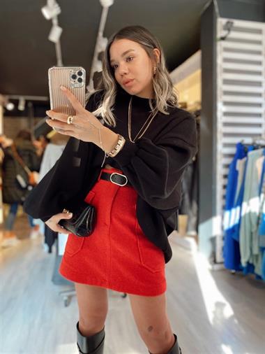 Balloon Sleeve Oversize Sweater