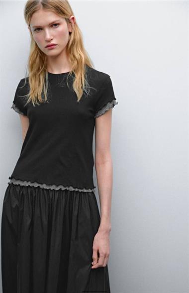 Çift Renkli M.D. Fitili Tişört