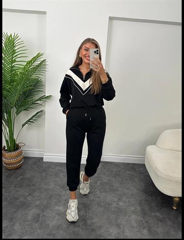 Oysh Model Modal Fabric Striped Tracksuit