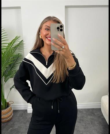 Oysh Model Modal Fabric Striped Tracksuit