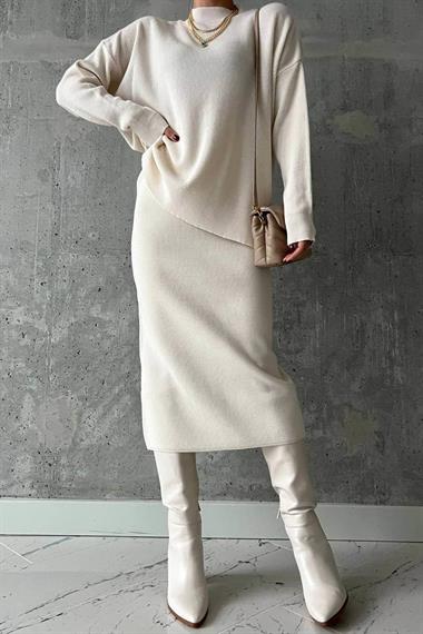 Selanik Etekli Takım - Krem