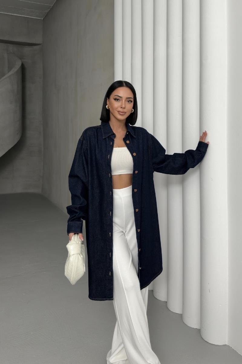 Balon Kollu Düğmeli Gömlek