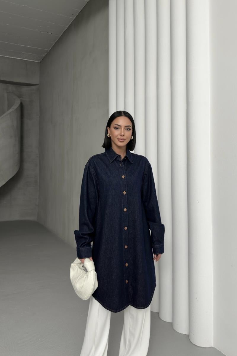 Balon Kollu Düğmeli Gömlek