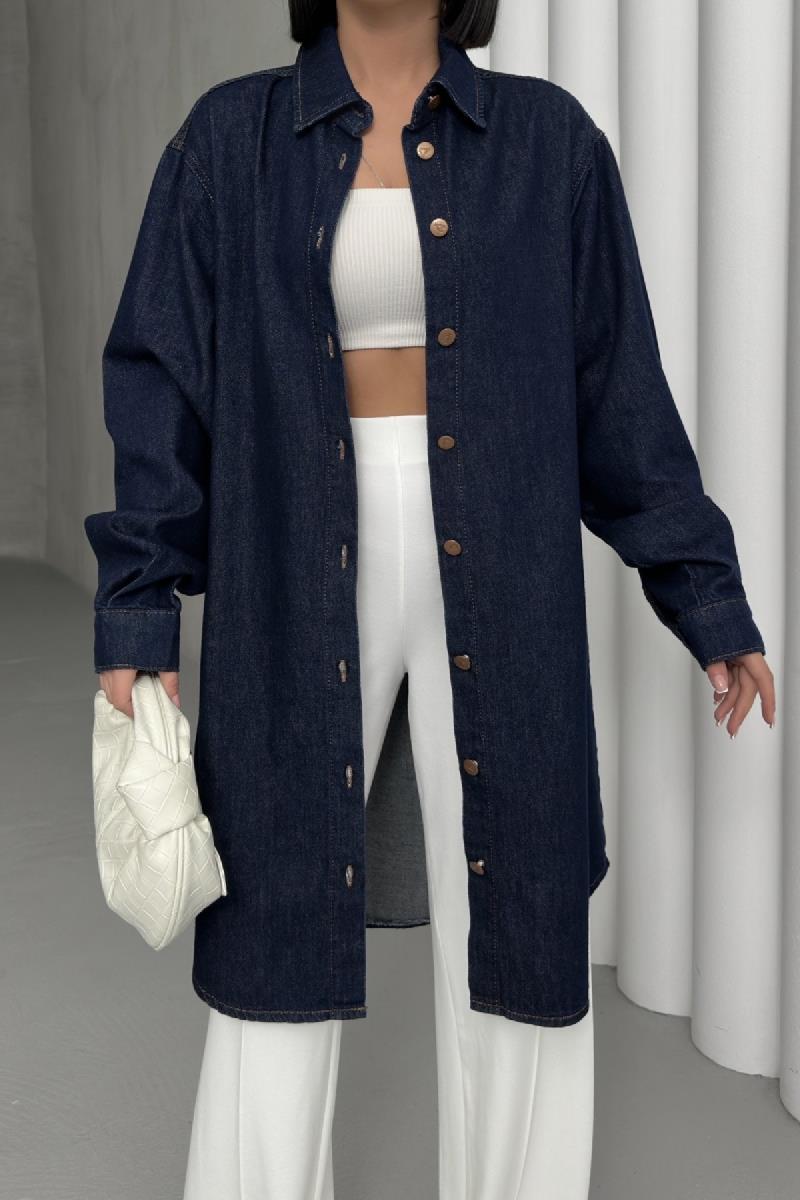 Balon Kollu Düğmeli Gömlek 6093