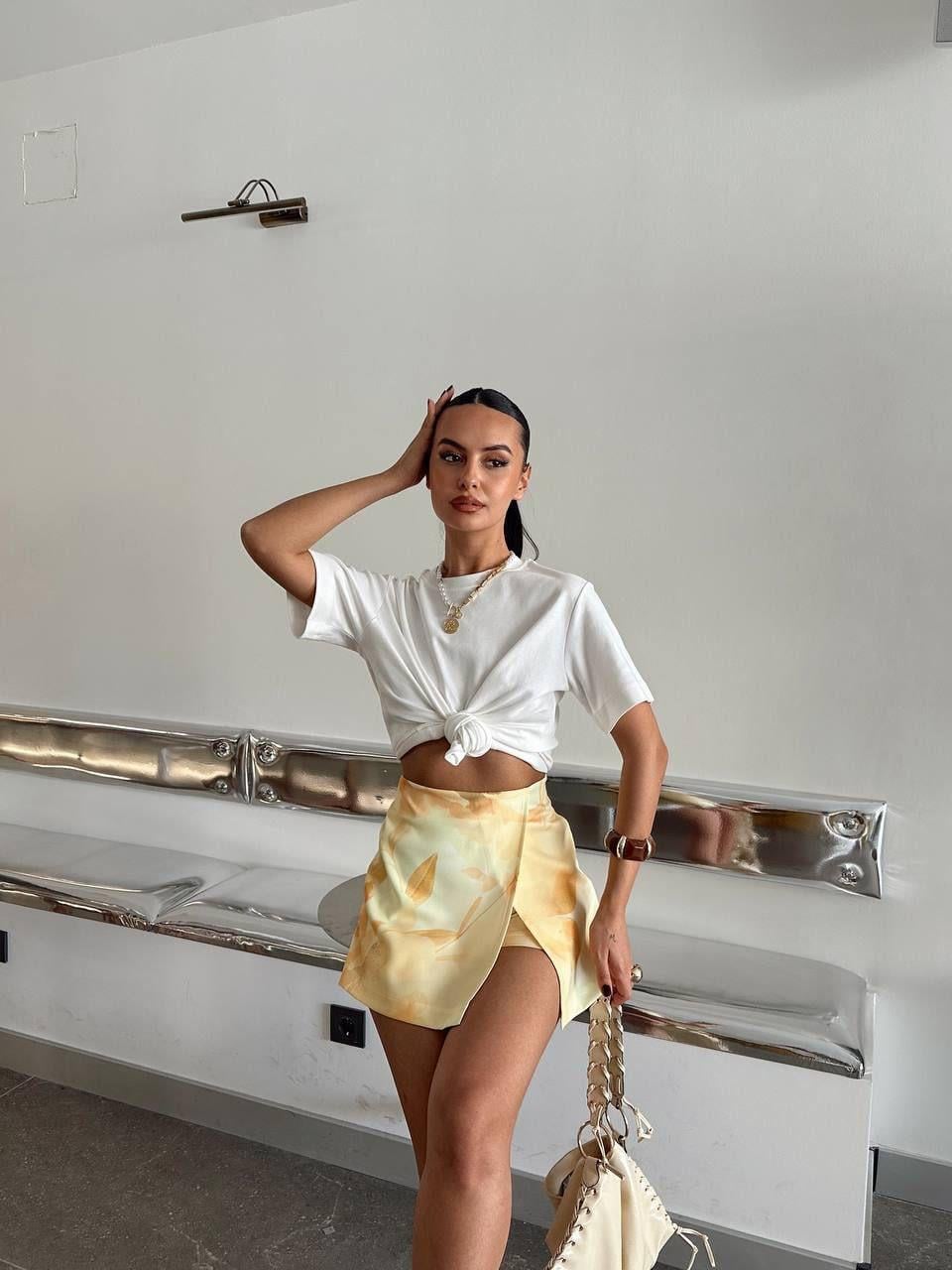 Baskılı Şort Etek