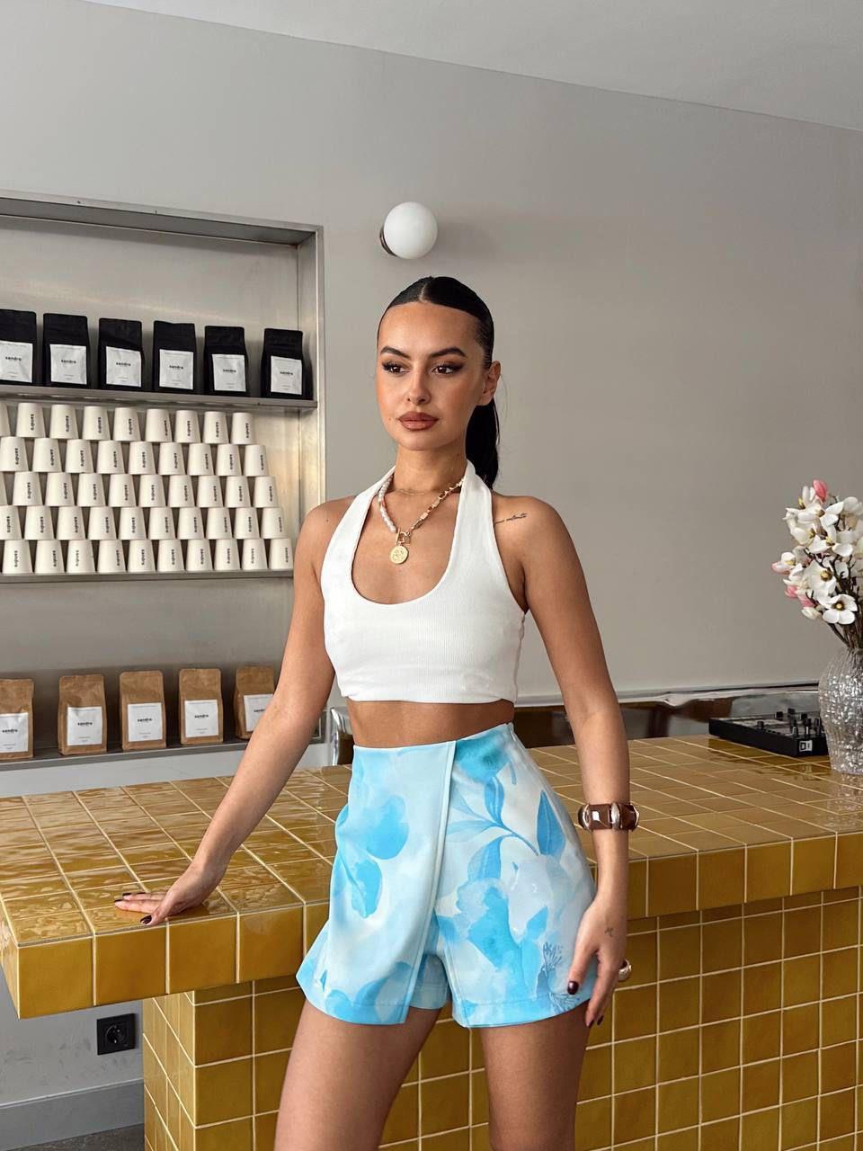 Baskılı Şort Etek