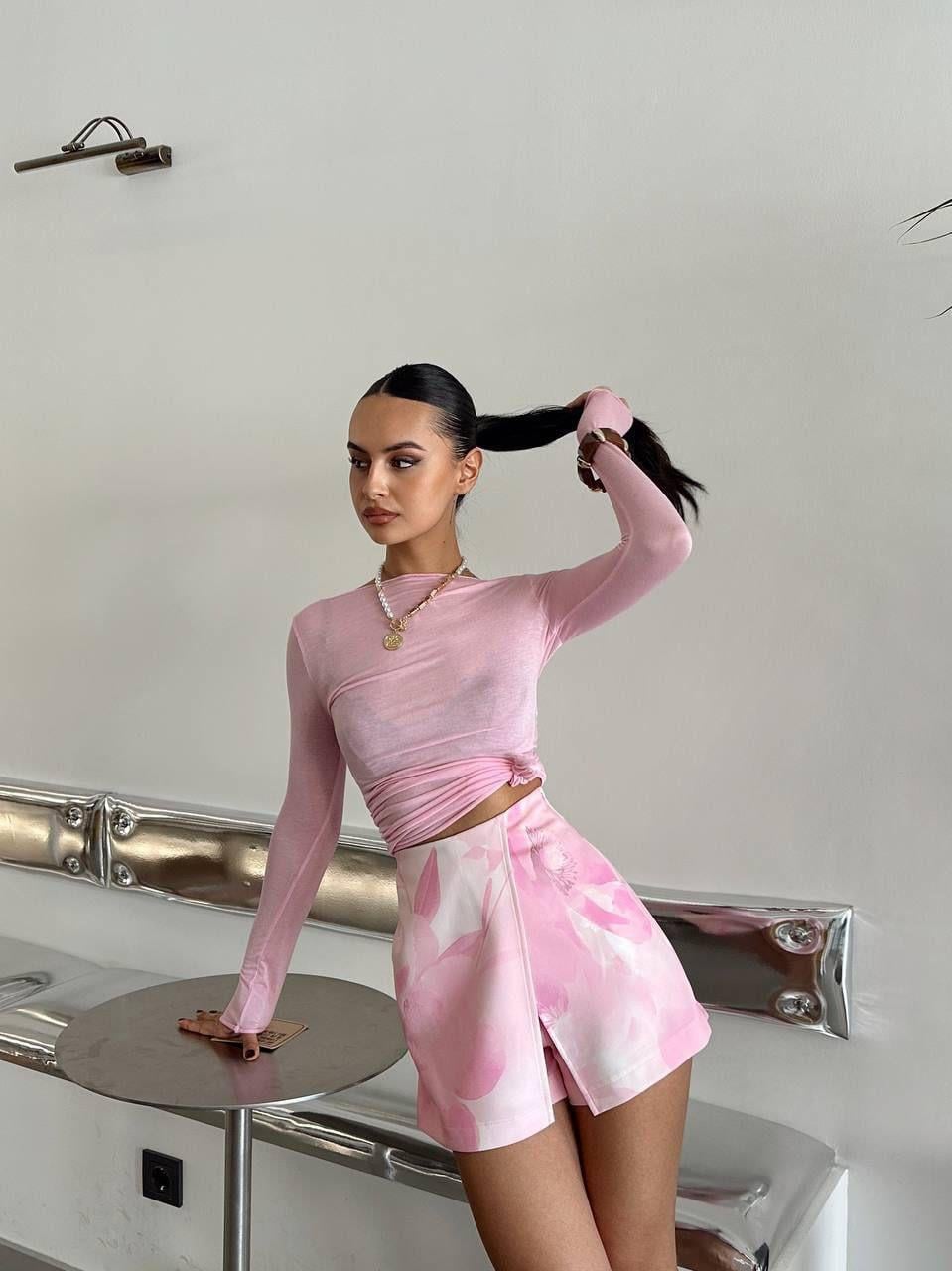 Baskılı Şort Etek