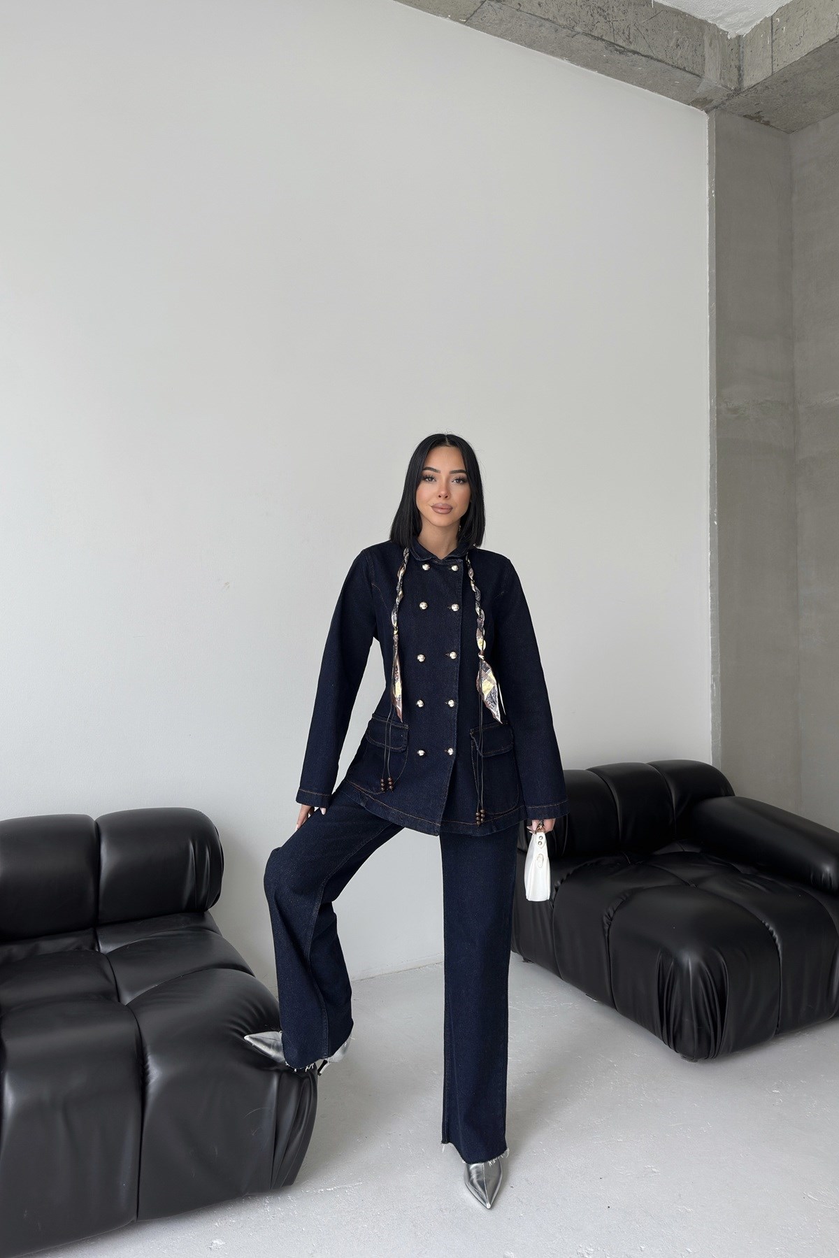 Belden Oturtmalı Düğmeli Gömlek 6248