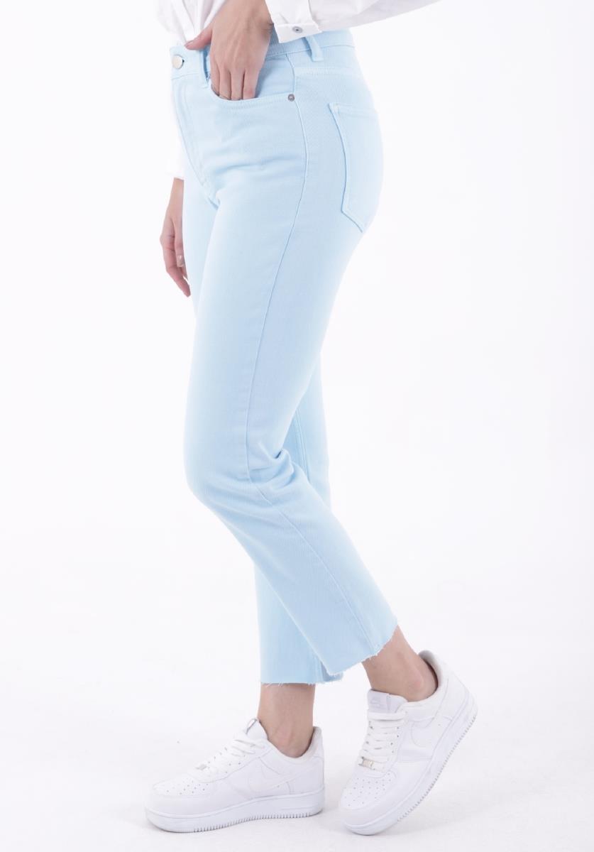Dikişsiz Paça Mom Fit Kot Pantolon