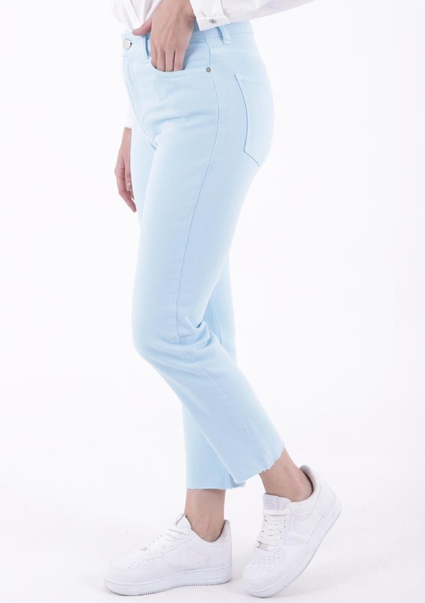 Dikişsiz Paça Mom Fit Kot Pantolon