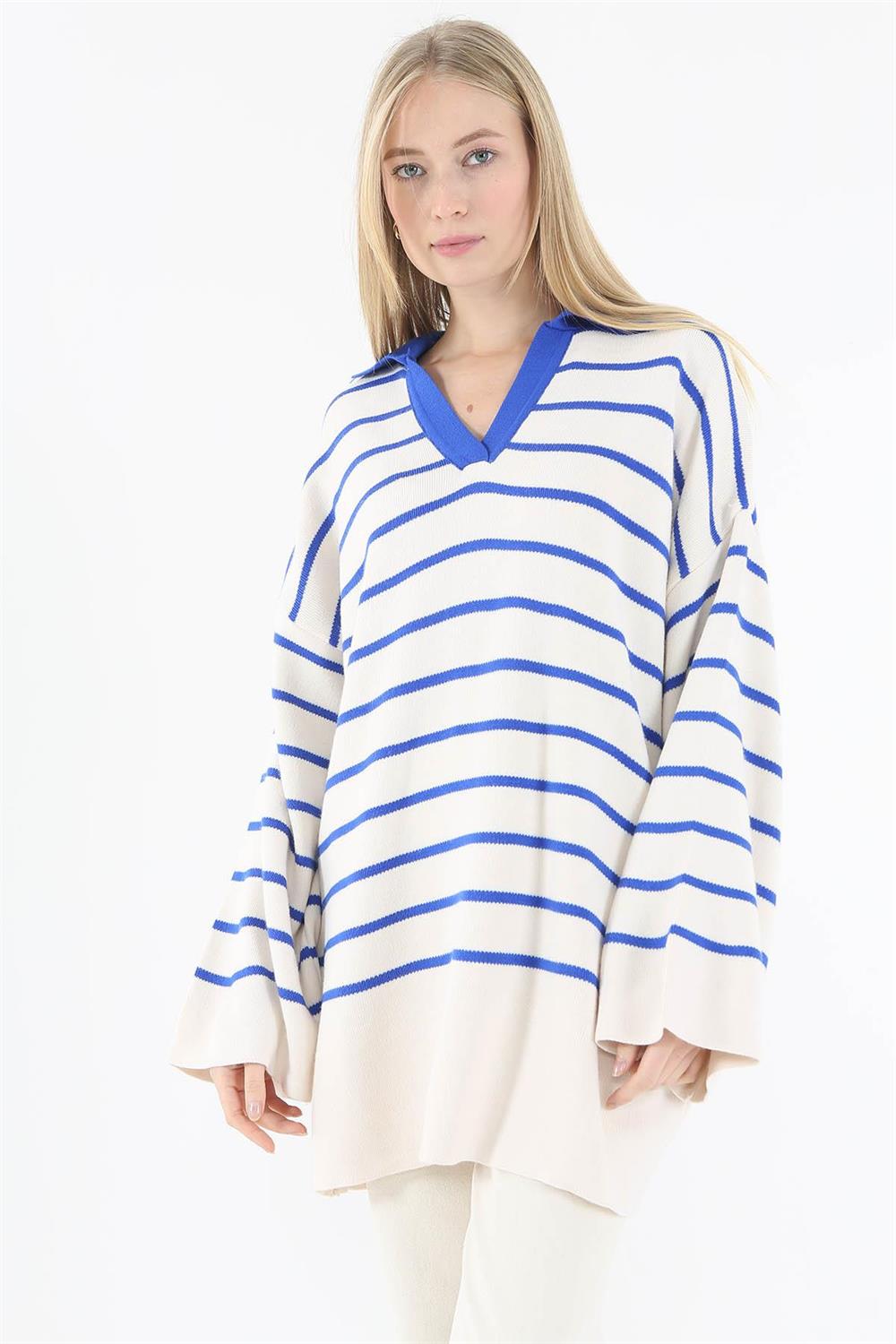 Er İspanyol Kazak - Krem-Sax