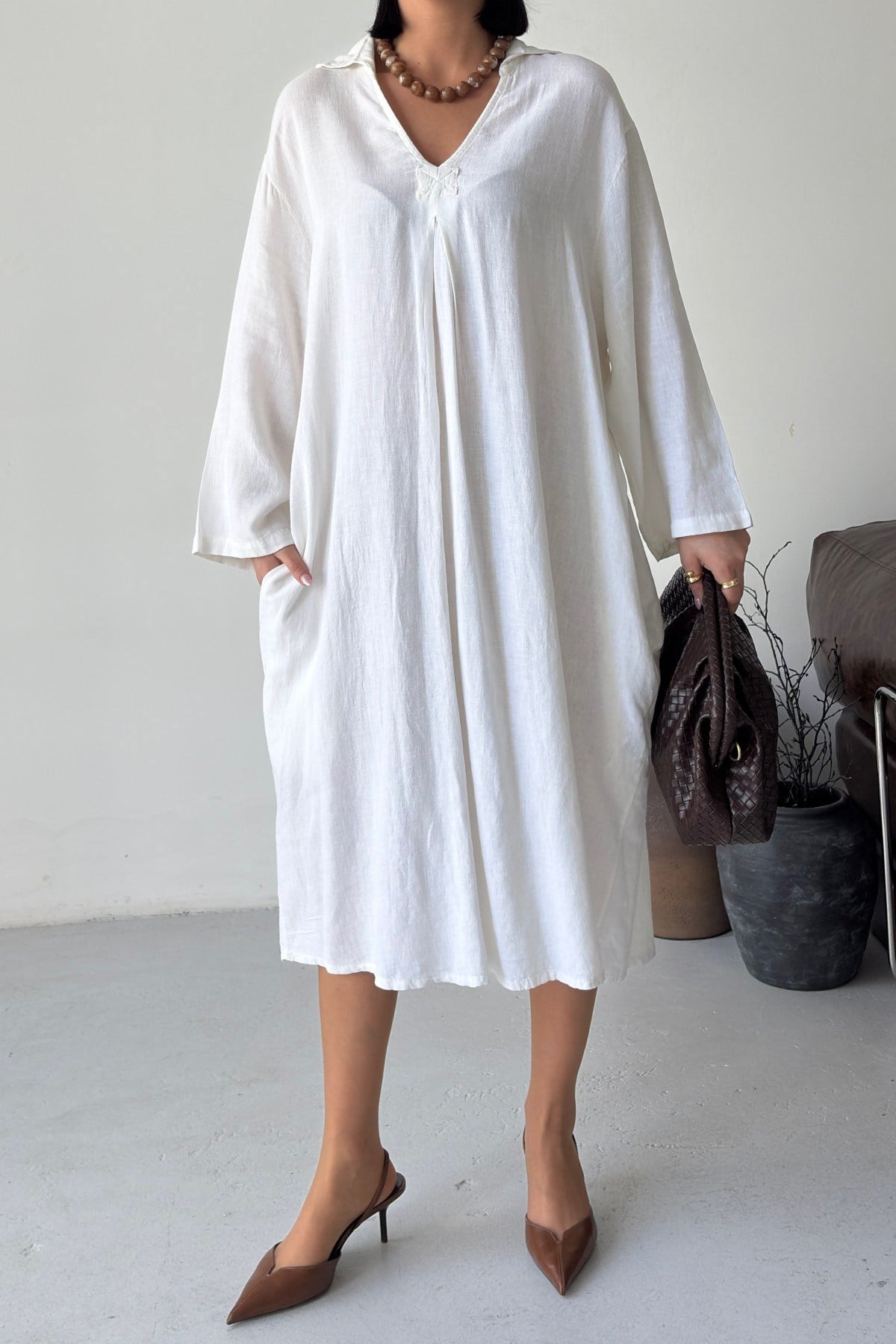 Kemerli Oversize Elbise
