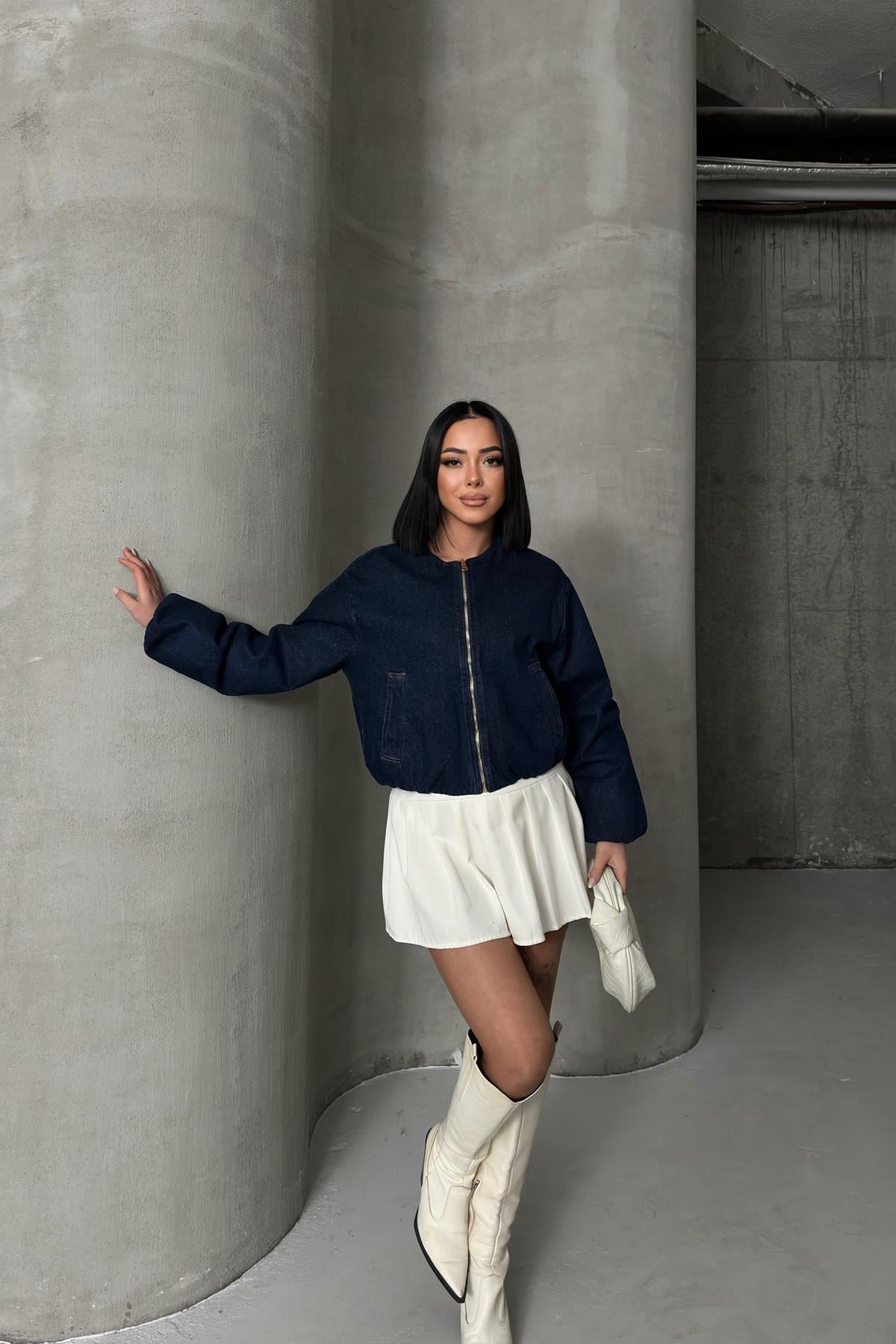 Lastikli Bomber Ceket