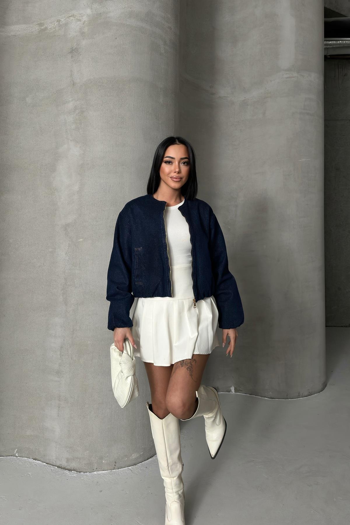 Lastikli Bomber Ceket