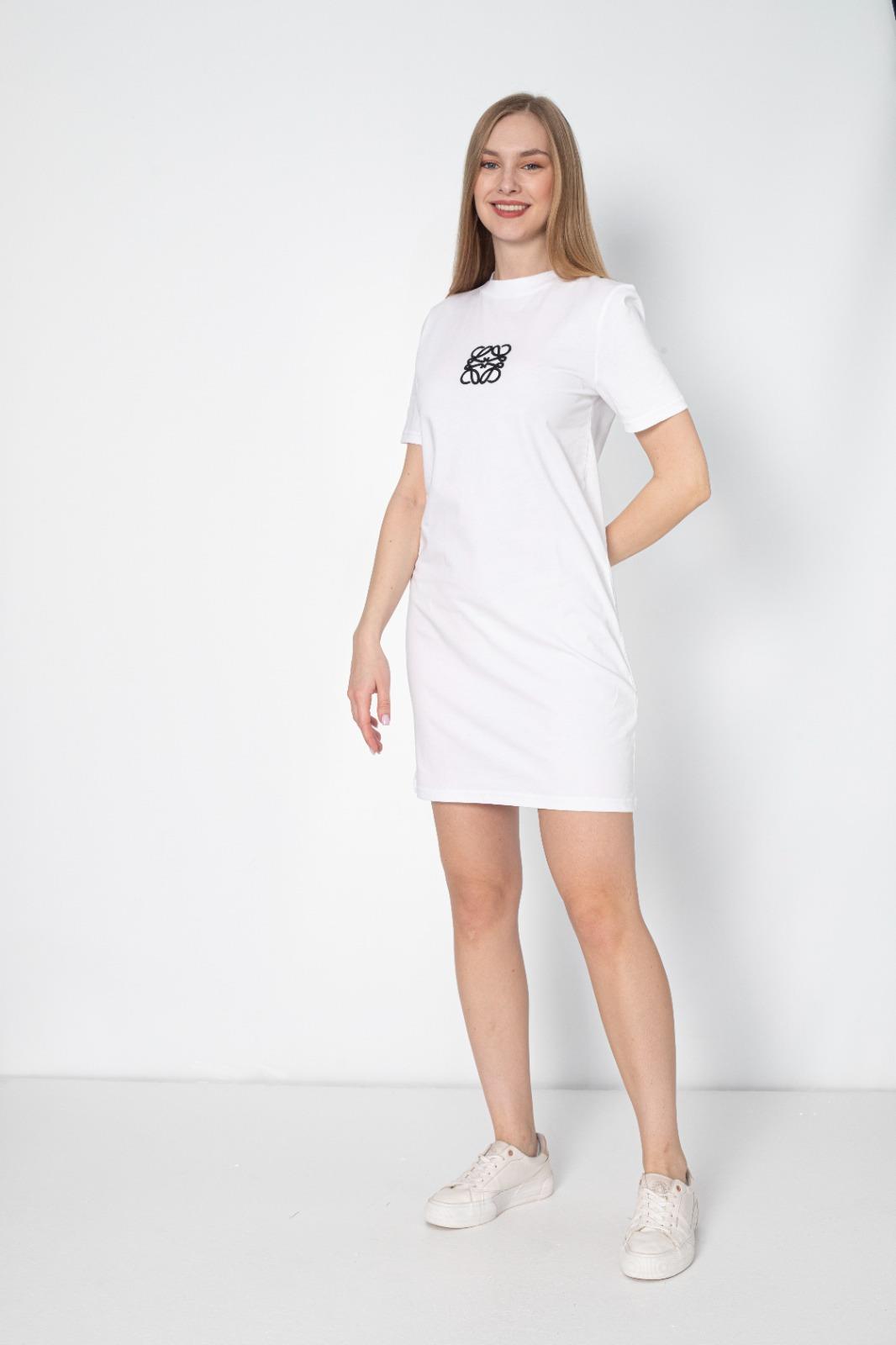 Orjinal Marka Bisiklet Yaka Elbise