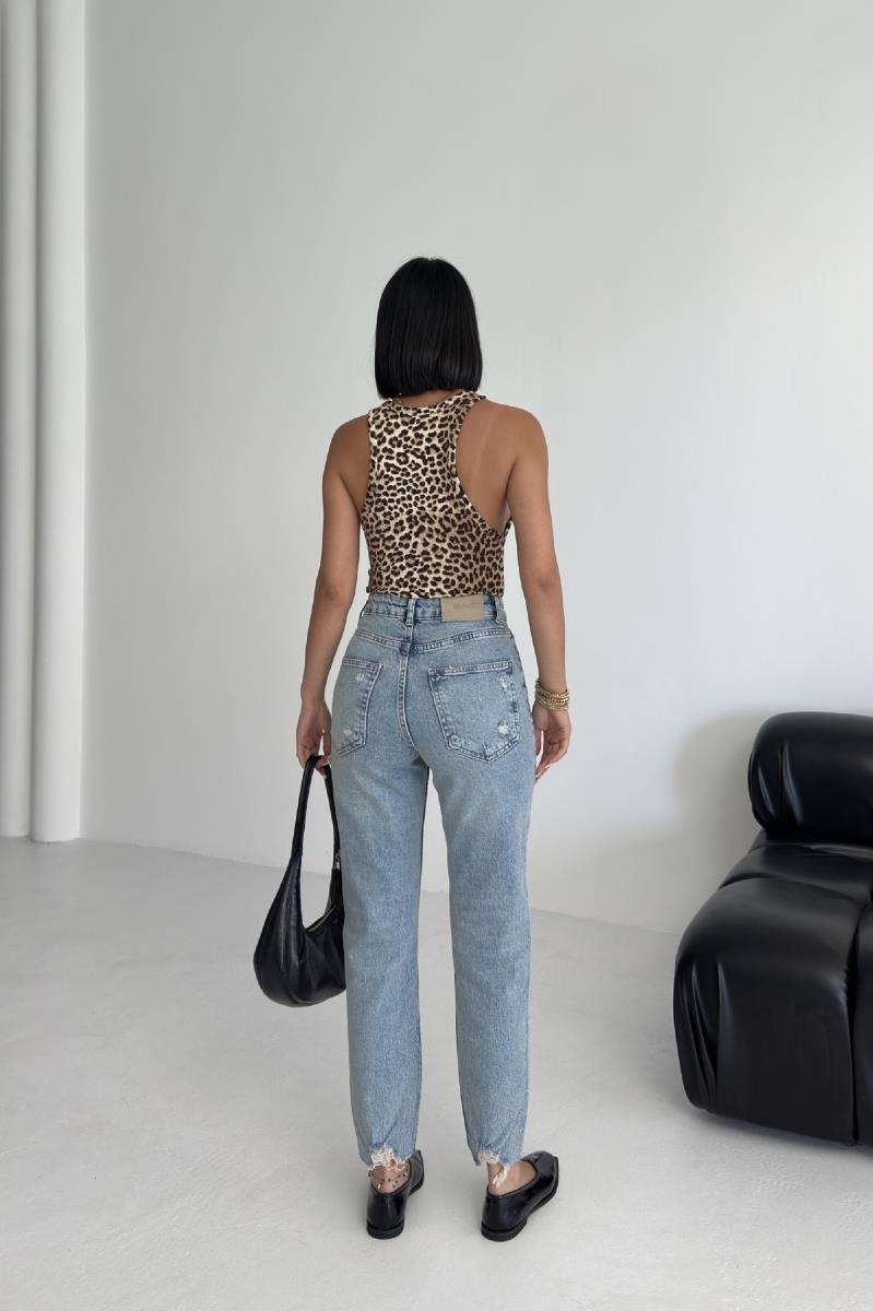 Paçası Mom Fit Kot Pantolon