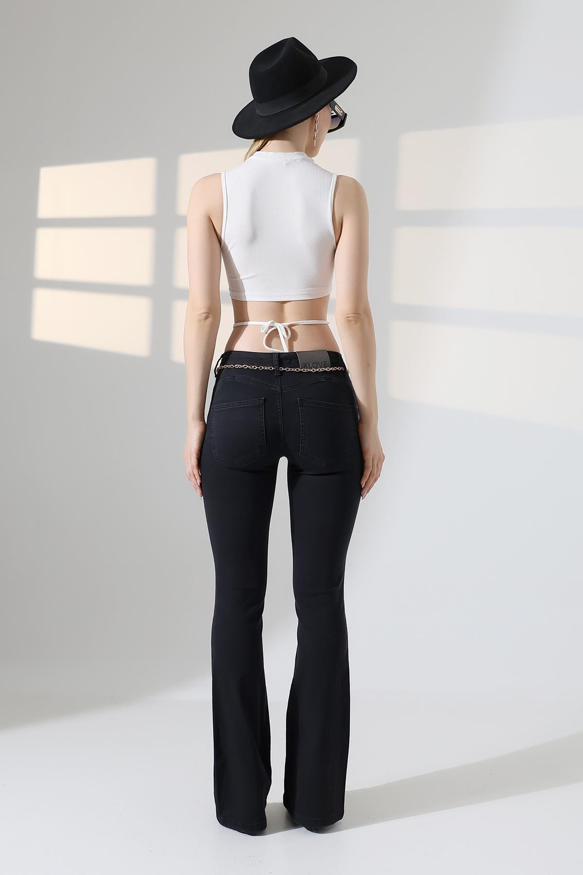 Push Up İspanyol Kot Pantolon 7108