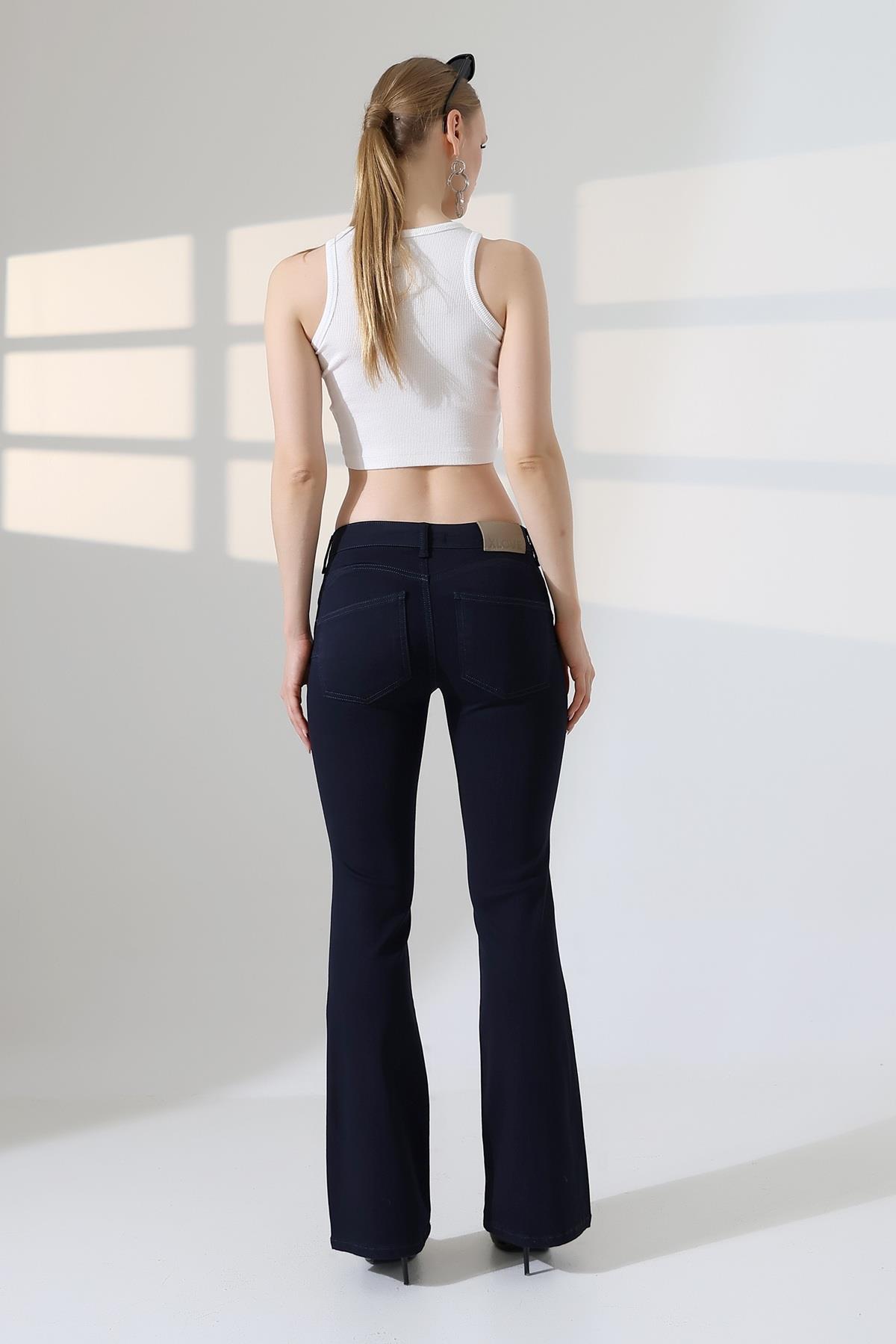 Push Up İspanyol Kot Pantolon 7108