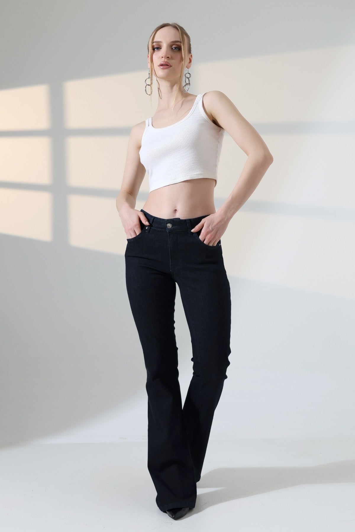 Push Up İspanyol Kot Pantolon 7108