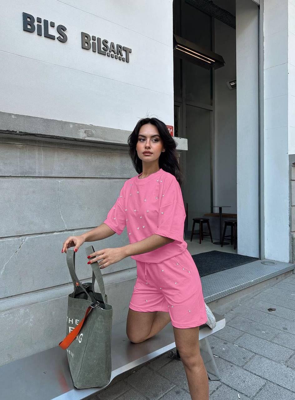 Taşlı Şortlu Takım