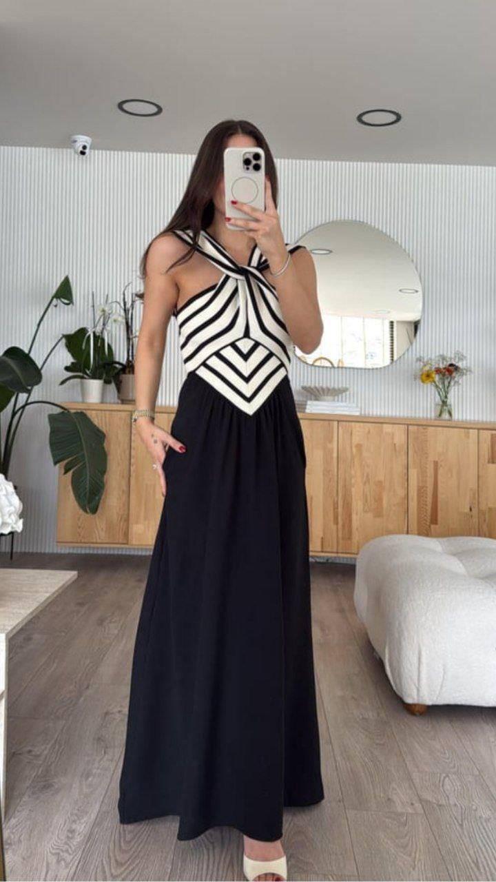 ZR. Model Triko Detaylı Elbise