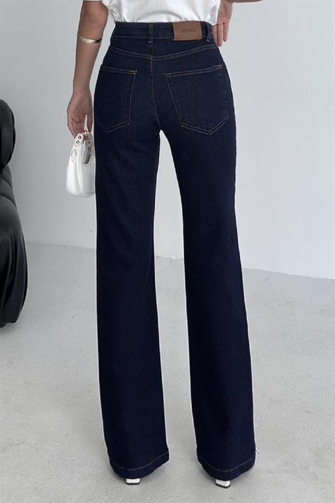 Dikişli Paça Bol Paça Relax Kot Pantolon