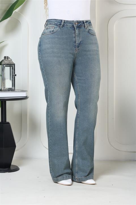 Dikişli Paça Bol Paça Relax Kot Pantolon