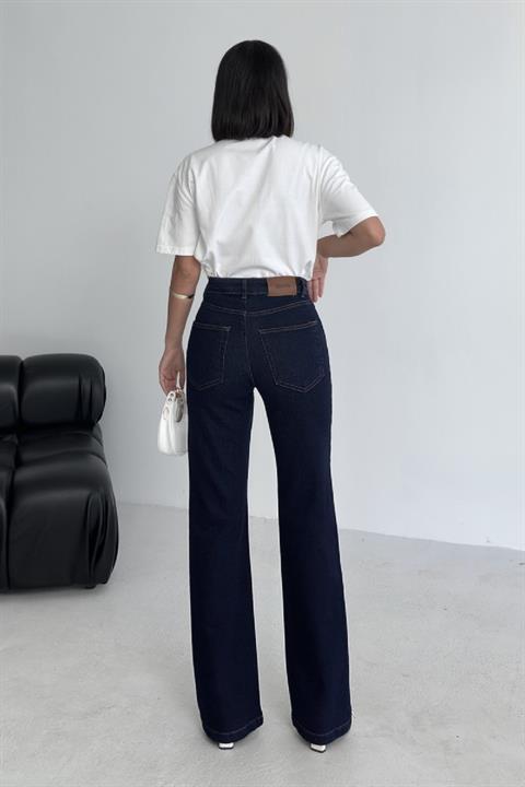 Dikişli Paça Bol Paça Relax Kot Pantolon