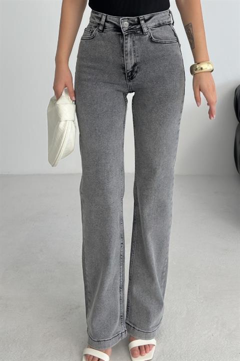 Dikişli Paça Bol Paça Relax Kot Pantolon