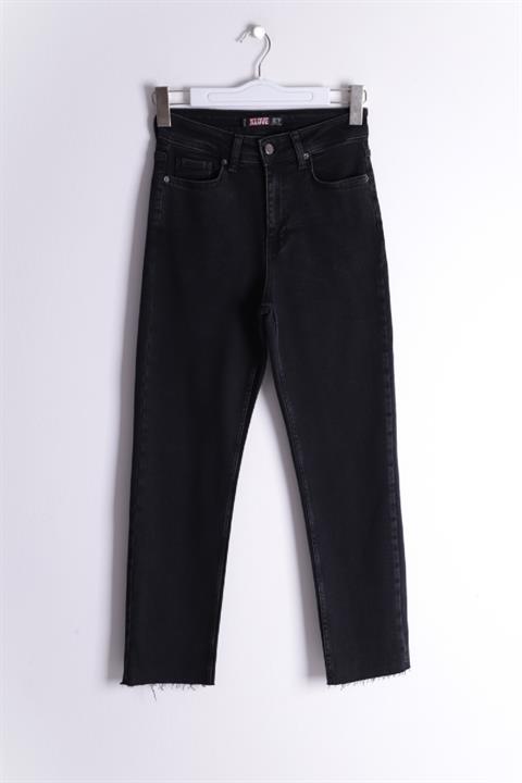 Dikişsiz Paça Mom Fit Kot Pantolon