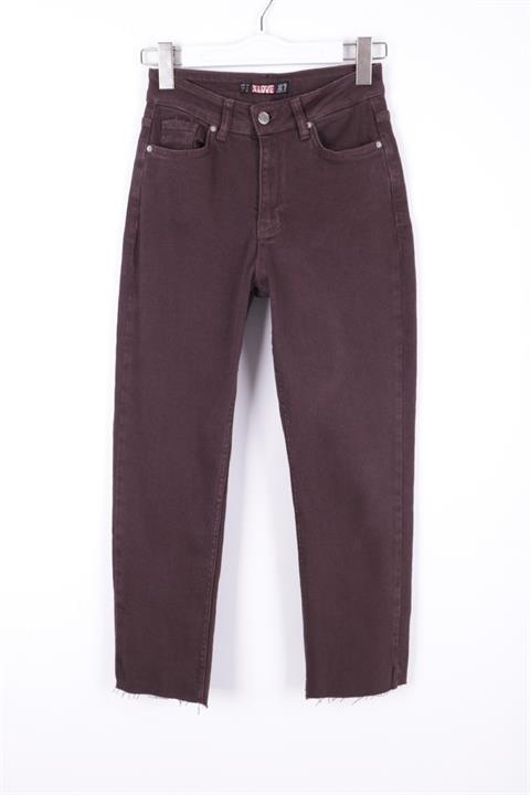 Dikişsiz Paça Mom Fit Kot Pantolon