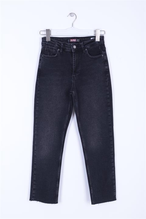 Dikişsiz Paça Mom Fit Kot Pantolon