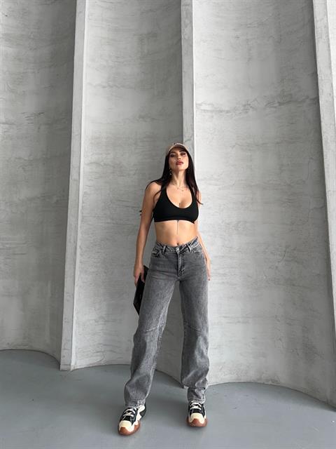 Dizi Pensli Baggy Kot Pantolon