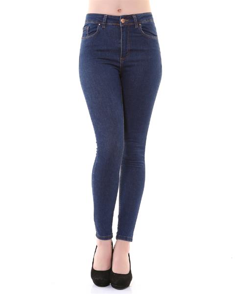 High Waisted Ankle Length Skinny Jean Regular Dark Blue Regular Dark Blue (26-31)