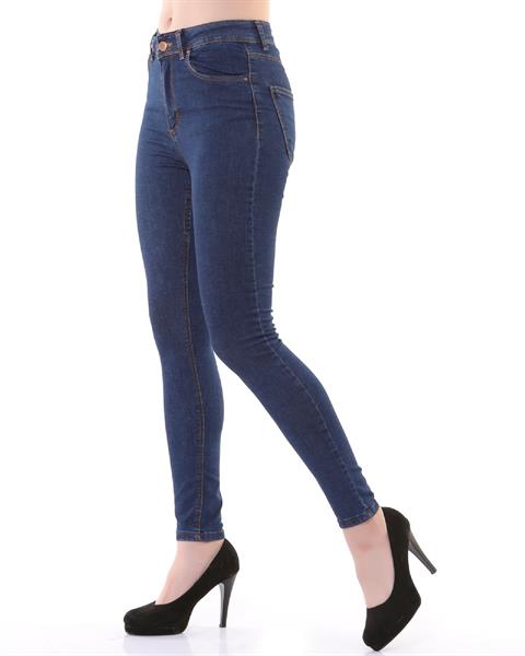 High Waisted Ankle Length Skinny Jean Regular Dark Blue Regular Dark Blue (26-31)