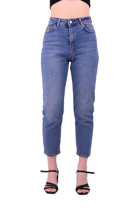 High Waisted Comfort Slim Ankle Length Jean Middle Blue - Tinted (28-33)