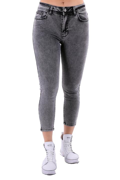 High Waisted Short Skinny Jean Light Grey - Snow Light Grey Snow (28-33)