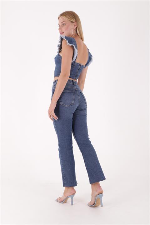 İspanyol Mom Fit Kot Pantolon