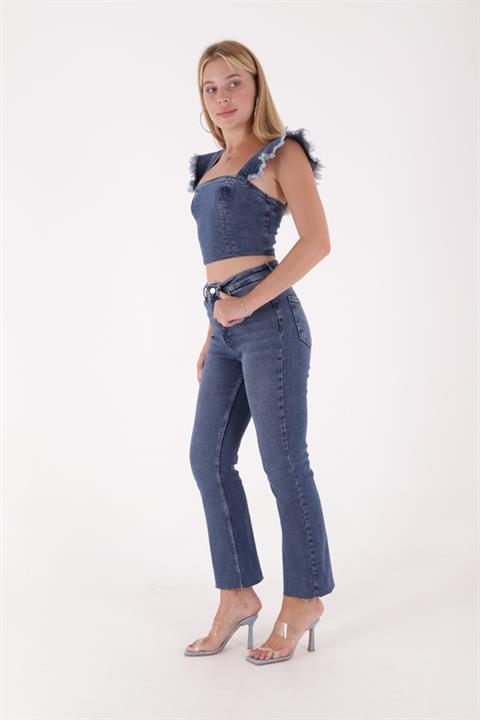 İspanyol Mom Fit Kot Pantolon