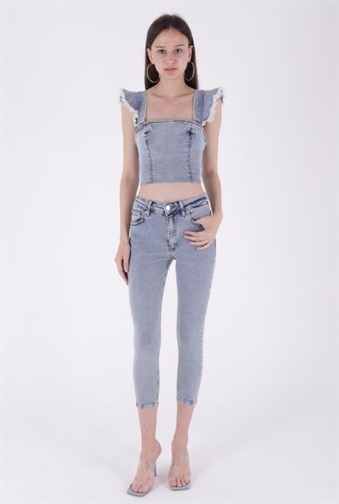Kısa Boy Skinny Kot Pantolon