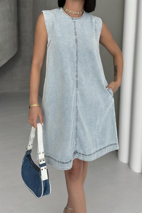 Kolsuz Cepli Oversize Elbise