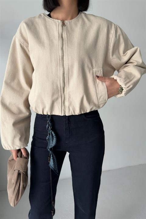 Lastikli Bomber Ceket