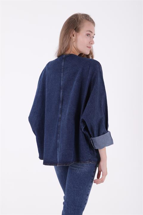 Oversize Yarasa Kollu Kot Ceket