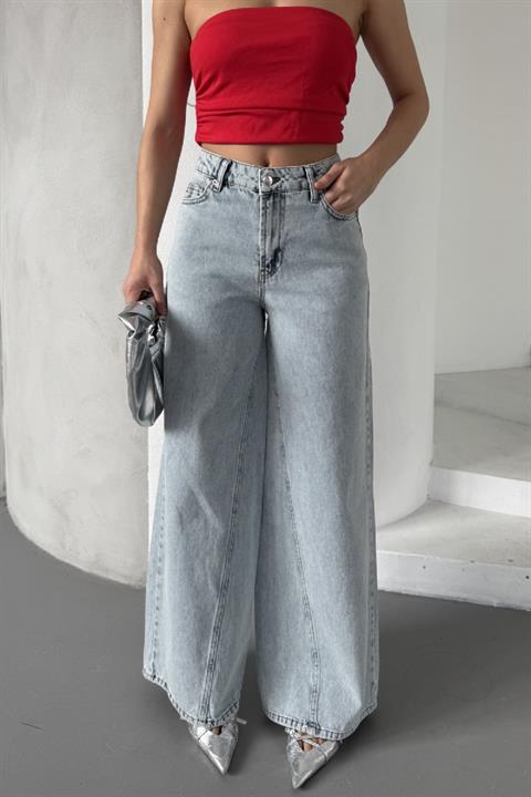 Parçalı Baggy Kot Pantolon