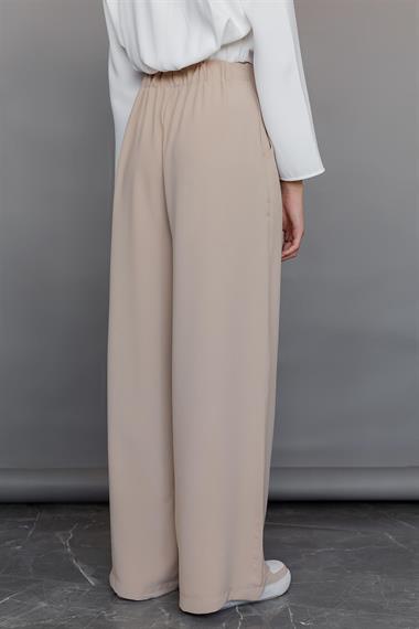 Elastic Waist Palazzo Trousers