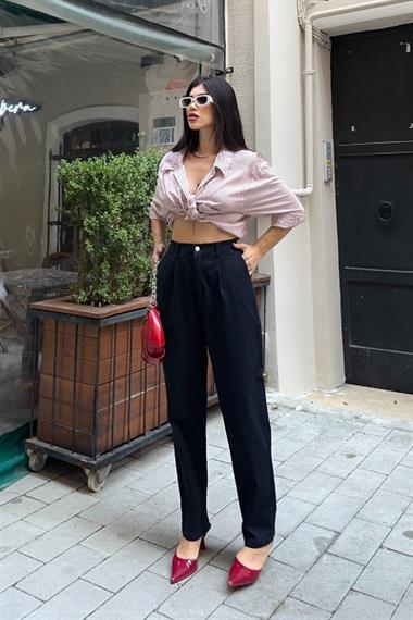 Beli Lastikli Havuç Pantolon