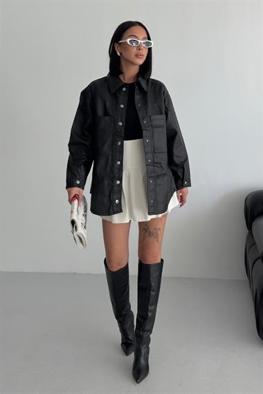 Cepli Oversize Kot Gömlek