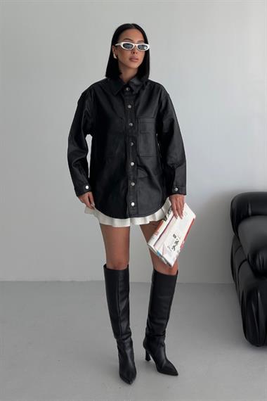 Cepli Oversize Kot Gömlek